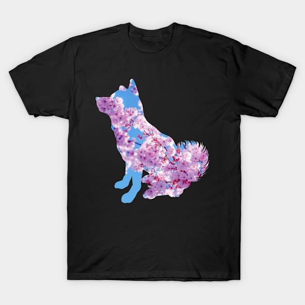 Cherry Blossom (Sakura) Dog T-Shirt by MilotheCorgi